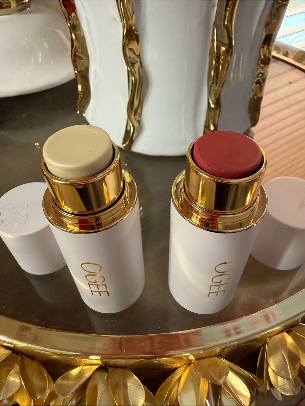 OGEE Sculpted Face Stick Cream Blush & Highlighter Duo